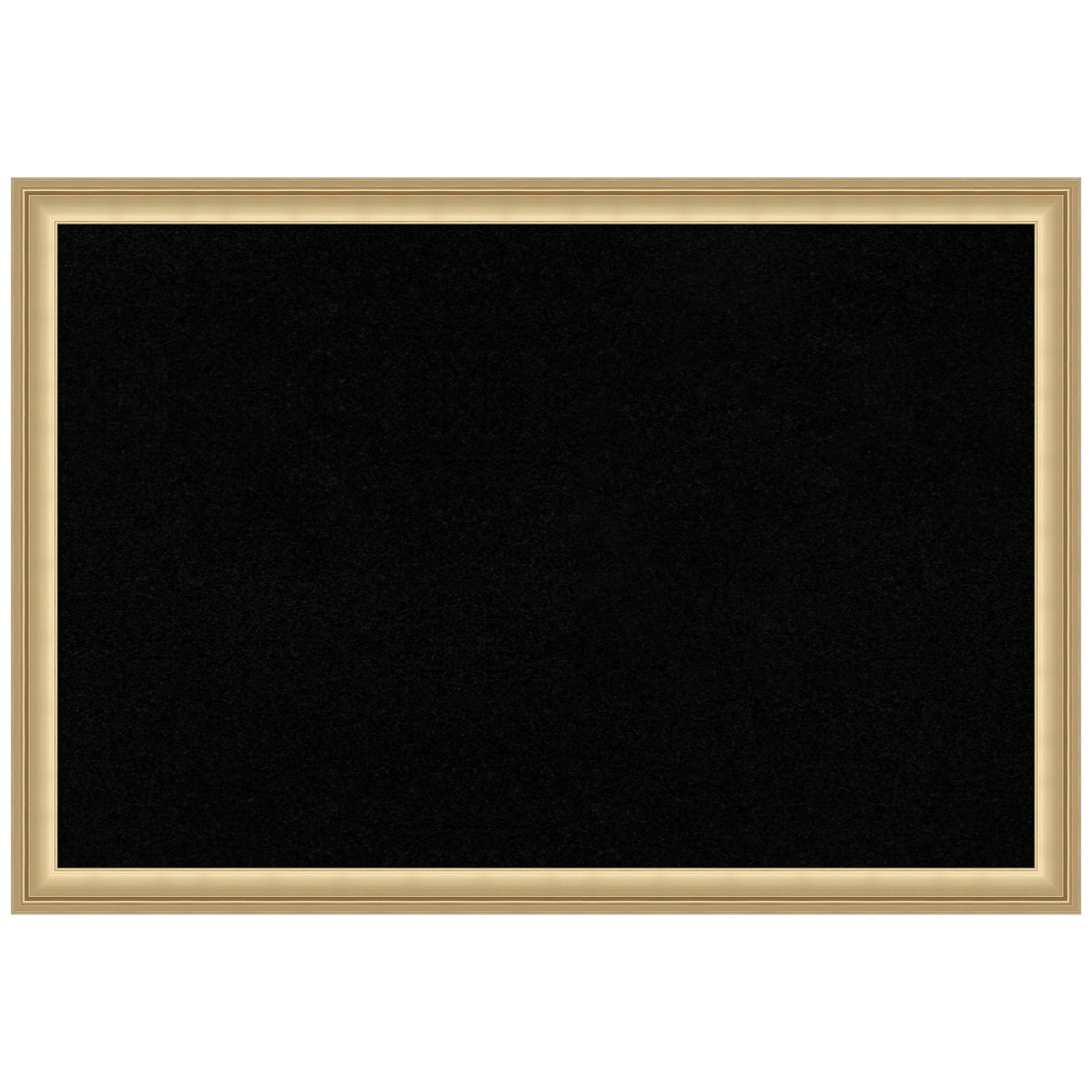 Amanti Art Black Cork Board Framed Florence Gold Bulletin Board 26 in. x 18 in.
