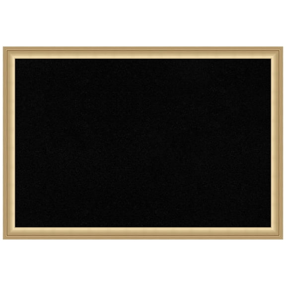 Amanti Art Black Cork Board Framed Florence Gold Bulletin Board 26 in. x 18 in.