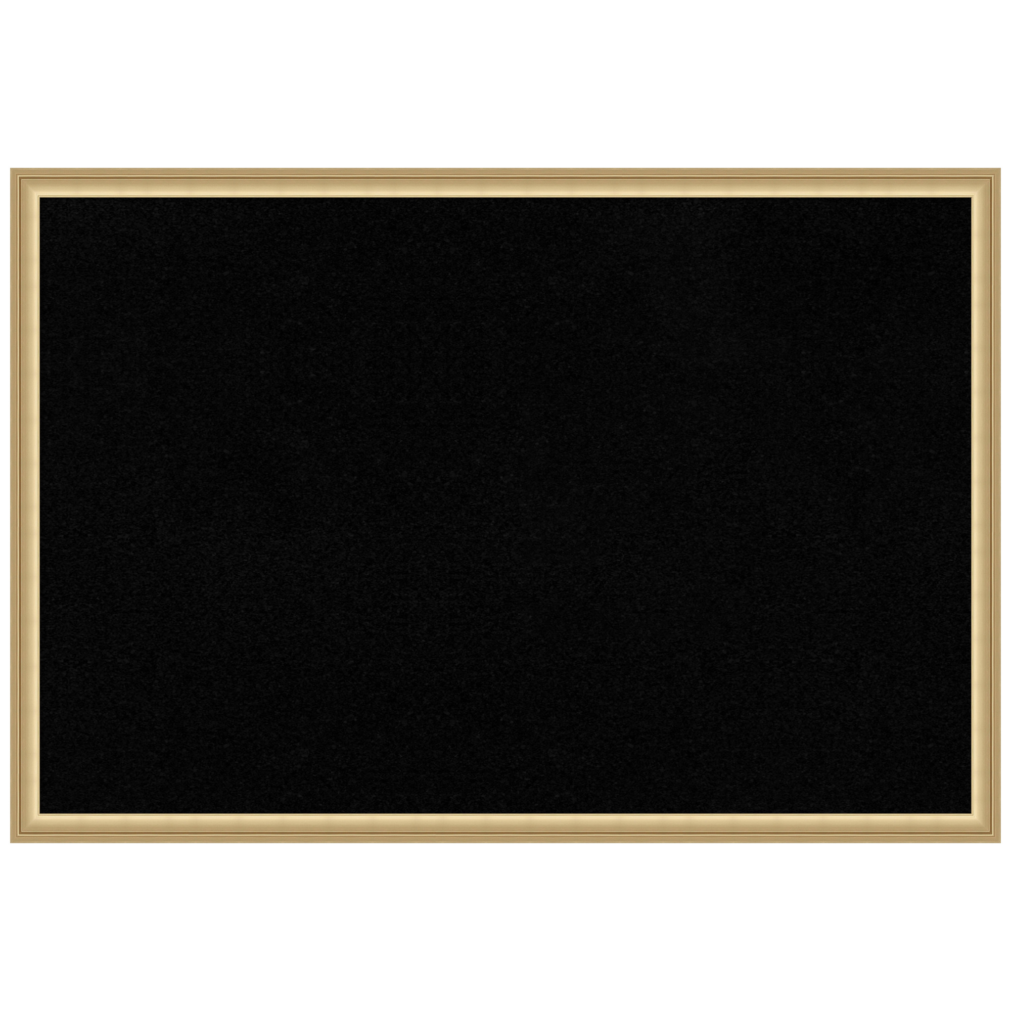 Amanti Art Black Cork Board Framed Florence Gold Bulletin Board 38 in. x 26 in.