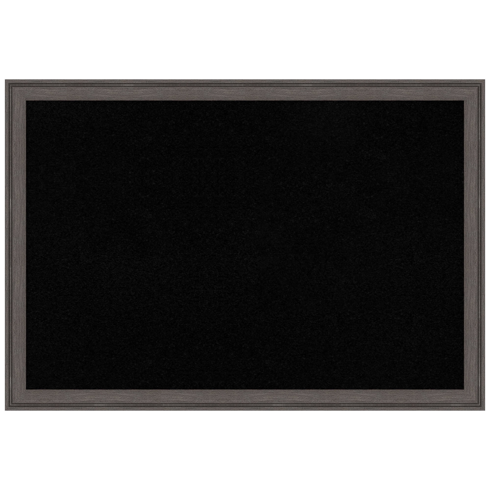 Amanti Art Black Cork Board Framed Florence Pewter Bulletin Board 26 in. x 18 in.