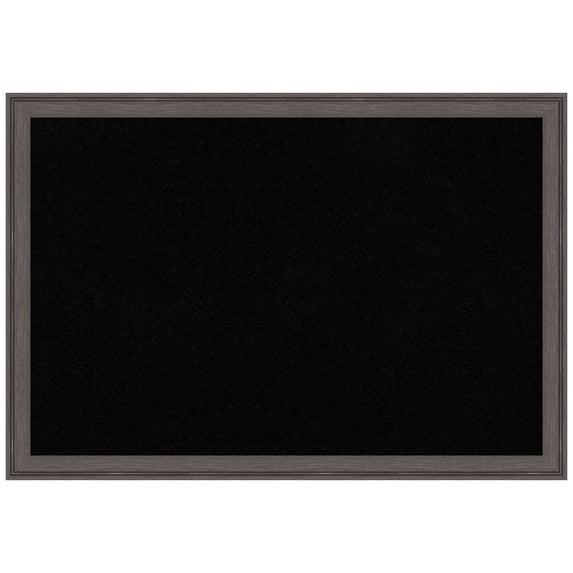 Amanti Art Black Cork Board Framed Florence Pewter Bulletin Board 26 in. x 18 in.
