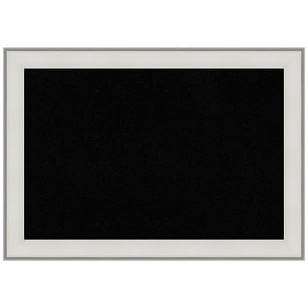 Amanti Art Black Cork Board Framed Imperial White Bulletin Board 41 in. x 29 in.