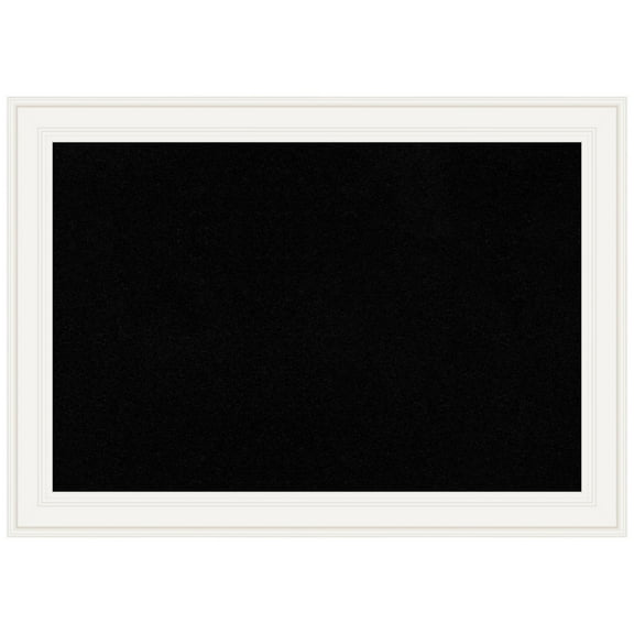 Amanti Art Black Cork Board Framed Ridge White Bulletin Board 42 in. x 30 in.
