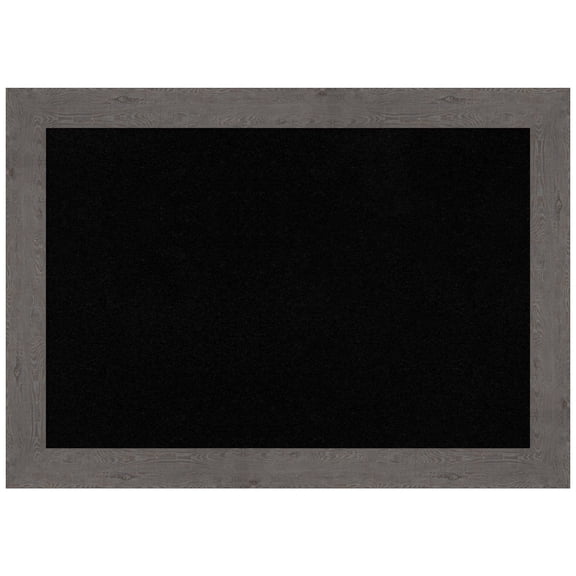 Amanti Art Black Cork Board Framed Rustic Plank Grey Bulletin Board 41 in. x 29 in.