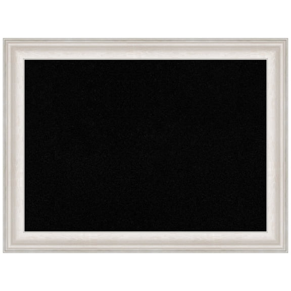 Amanti Art Black Cork Board Framed Trio White Wash Silver Bulletin Board 32 in. x 24 in.