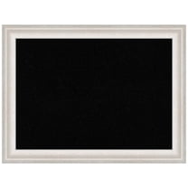 Amanti Art Black Cork Board Framed Trio White Wash Silver Bulletin Board 32 in. x 24 in.