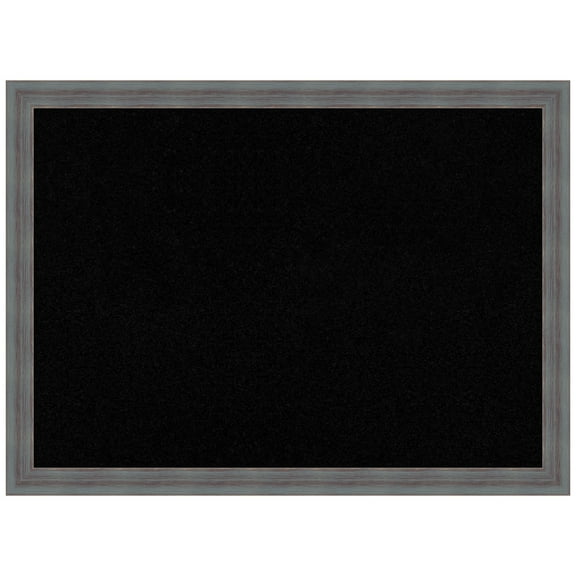 Amanti Art Black Cork Board Wood Framed Dixie Blue Grey Rustic Bulletin Board 30 in. x 22 in.