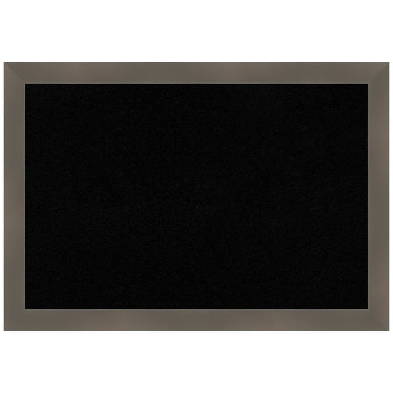 Amanti Art Black Cork Board Wood Framed Edwin Clay Grey Bulletin Board 26 in. x 18 in.