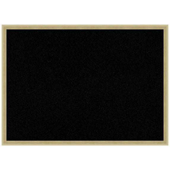 Amanti Art Black Cork Board Wood Framed Lucie Champagne Bulletin Board 29 in. x 21 in.