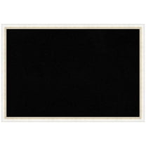 Amanti Art Black Cork Board Wood Framed Morgan White Gold Bulletin Board 38 in. x 26 in.