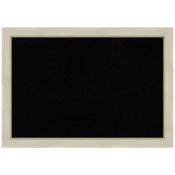 Amanti Art Black Cork Board Wood Framed Parthenon Cream Bulletin Board 40 in. x 28 in.