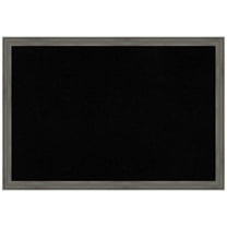Amanti Art Black Cork Board Wood Framed Regis Barnwood Grey Narrow Bulletin Board 39 in. x 27 in.