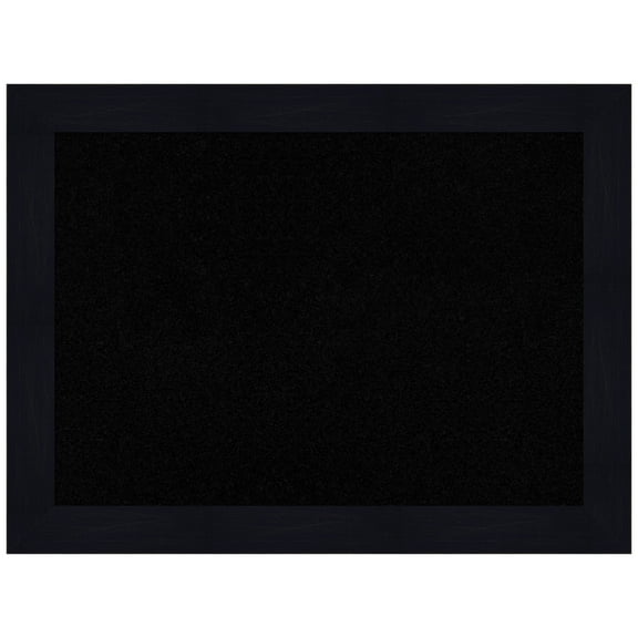 Amanti Art Black Cork Board Wood Framed Shiplap Navy Bulletin Board 32 in. x 24 in.