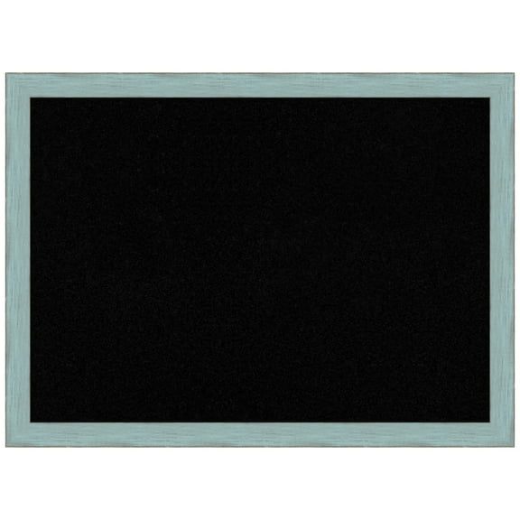 Amanti Art Black Cork Board Wood Framed Sky Blue Rustic Bulletin Board 30 in. x 22 in.