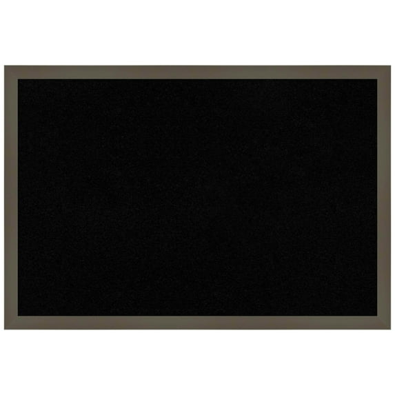 Amanti Art Black Cork Board Wood Framed Svelte Clay Grey Bulletin Board 25 in. x 17 in.