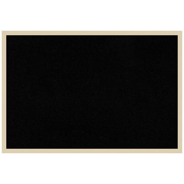 Amanti Art Black Cork Board Wood Framed Svelte Natural Bulletin Board 37 in. x 25 in.