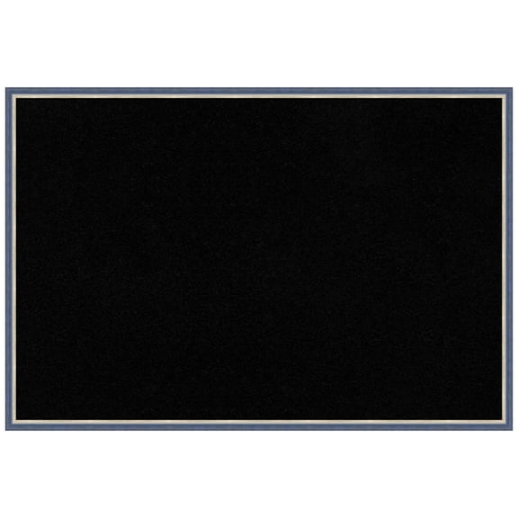 Amanti Art Black Cork Board Wood Framed Theo Blue Narrow Bulletin Board 37 in. x 25 in.