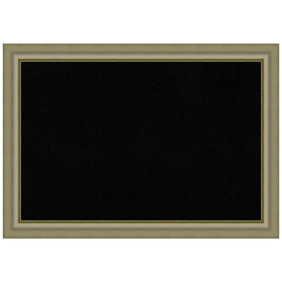 Amanti Art Black Cork Board Wood Framed Vegas Silver Bulletin Board 41 in. x 29 in.