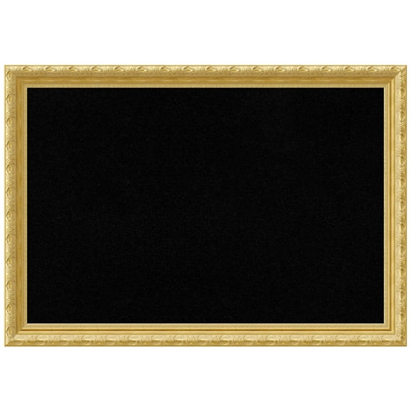 Amanti Art Black Cork Board Wood Framed Versailles Gold Bulletin Board 40 in. x 28 in.