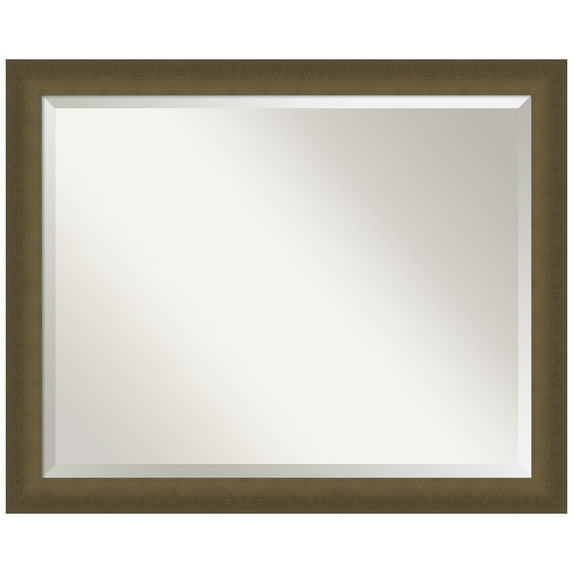 Amanti Art Blaine Light Bronze Narrow Beveled Wall Mirror 25.5 x 31.5 in.