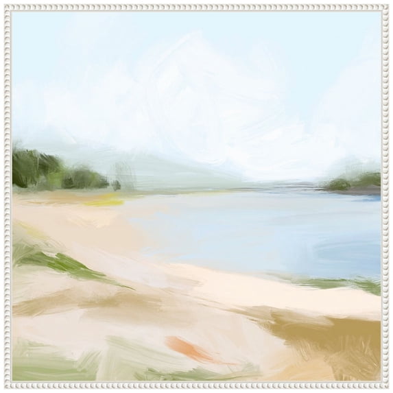 Amanti Art Blissful Bay View I Framed Canvas Wall Art Print