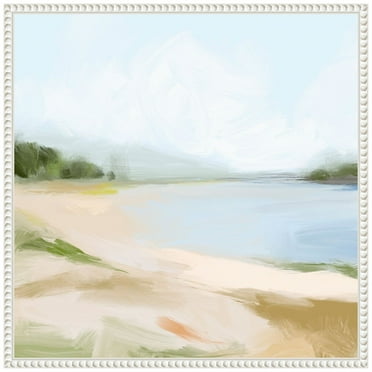 Amanti Art Blissful Bay View I Framed Canvas Wall Art Print