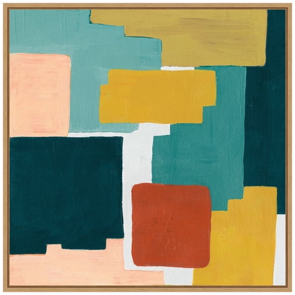 Amanti Art Block Abstract II Framed Canvas Wall Art Print