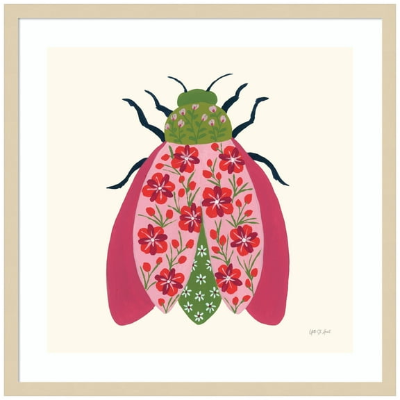 Amanti Art Blooming Beetle II Wood Framed Wall Art Print