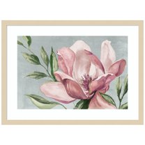 Amanti Art Blooming Pink Magnolia Wood Framed Wall Art Print