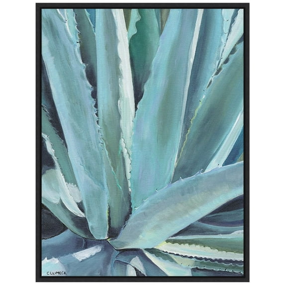 Amanti Art Blue Agave Framed Canvas Wall Art Print