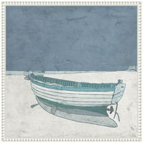 Amanti Art Boat Ashore I Framed Canvas Wall Art Print