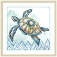 thumbnail image 1 of Amanti Art Boho Shells I Sea Turtle Wood Framed Wall Art Print, 1 of 5