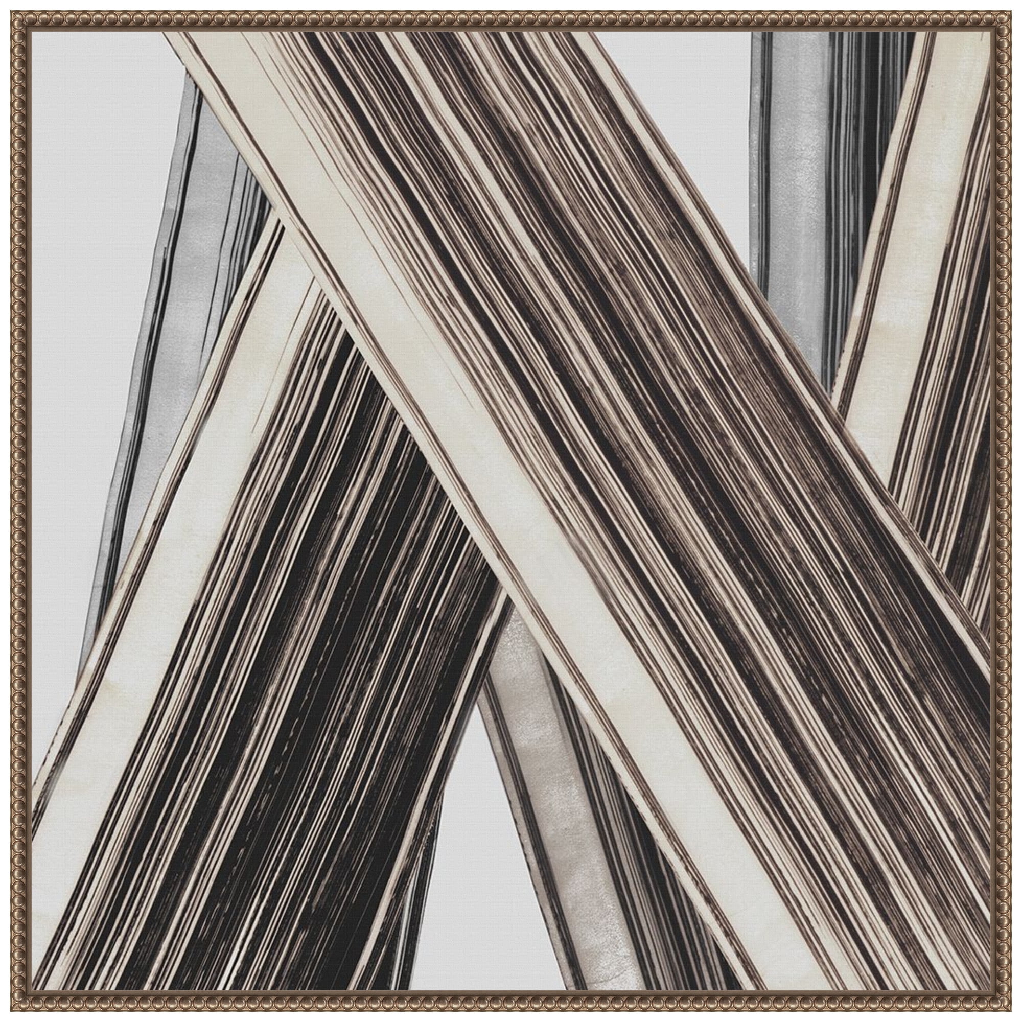 Bold Impressions II 30"x30" Black and White Framed Canvas Wall Art