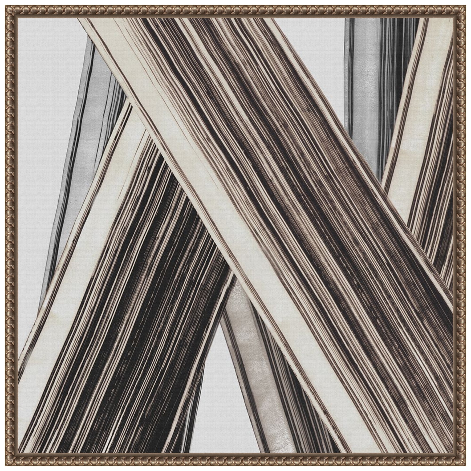 Bold Impressions II Abstract Canvas Print with Bronze Frame