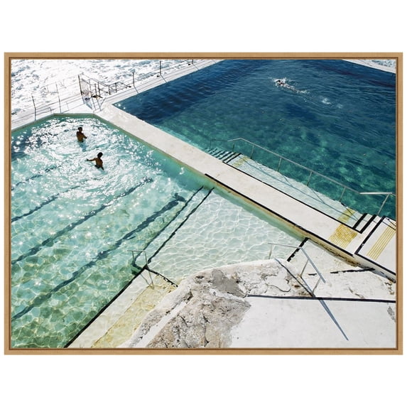 Amanti Art Bondi Pools Framed Canvas Wall Art Print