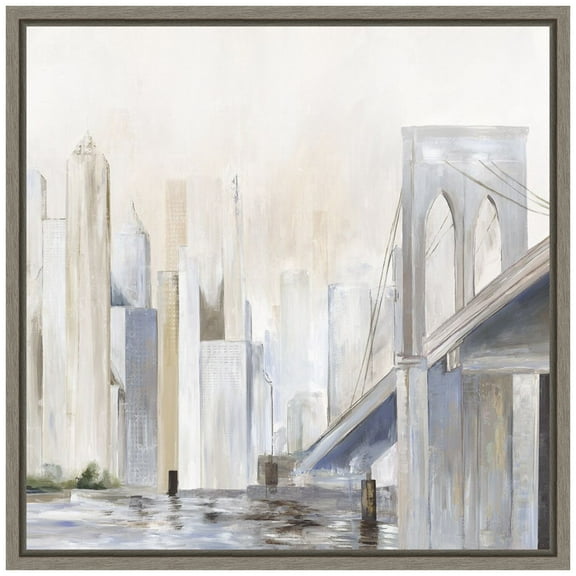 Amanti Art Bridge II Framed Canvas Wall Art Print