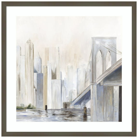 Amanti Art Bridge II Wood Framed Wall Art Print