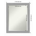 thumbnail image 1 of Amanti Art Brushed Nickel Framed Wall Mirror - 19.38 x 23.38 in, 1 of 5