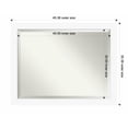 thumbnail image 1 of Amanti Art Cabinet White Framed Wall Mirror - 21.38 x 25.38 in, 1 of 5