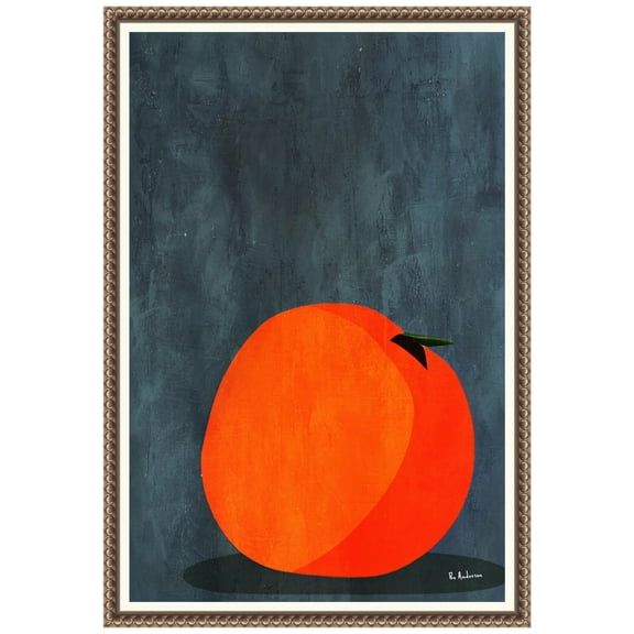 Amanti Art Calmly Sleeping Apple Framed Canvas Wall Art Print