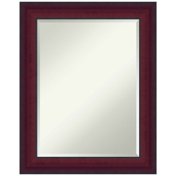 Amanti Art Canterbury Cherry Beveled Wood Bathroom Wall Mirror