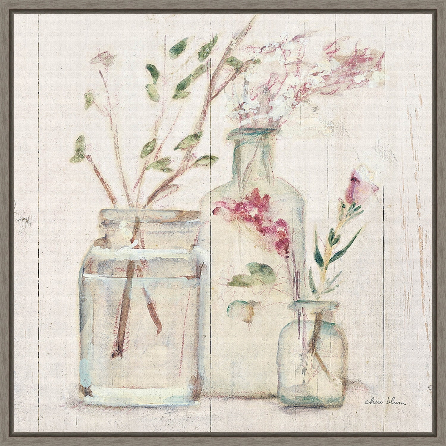 Blossoms on Birch VI Floral Canvas Wall Art Print
