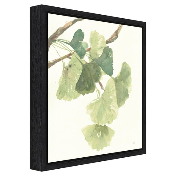 Amanti Art Canvas Art Framed Gingko Leaves I Light