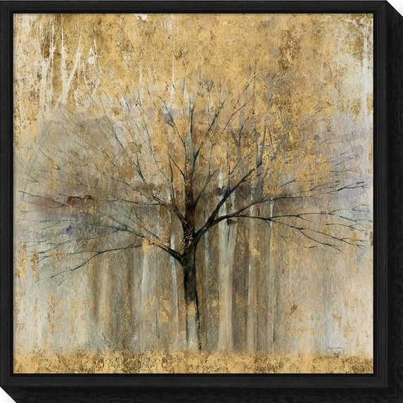 Amanti Art Canvas Art Framed 'Open Arms Gold Crop' by Avery Tillmon 22 x 22 Black