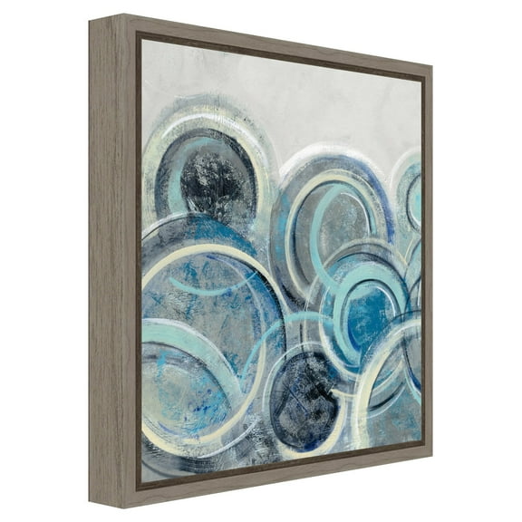 Amanti Art Canvas Art Framed Variation Blue Grey II