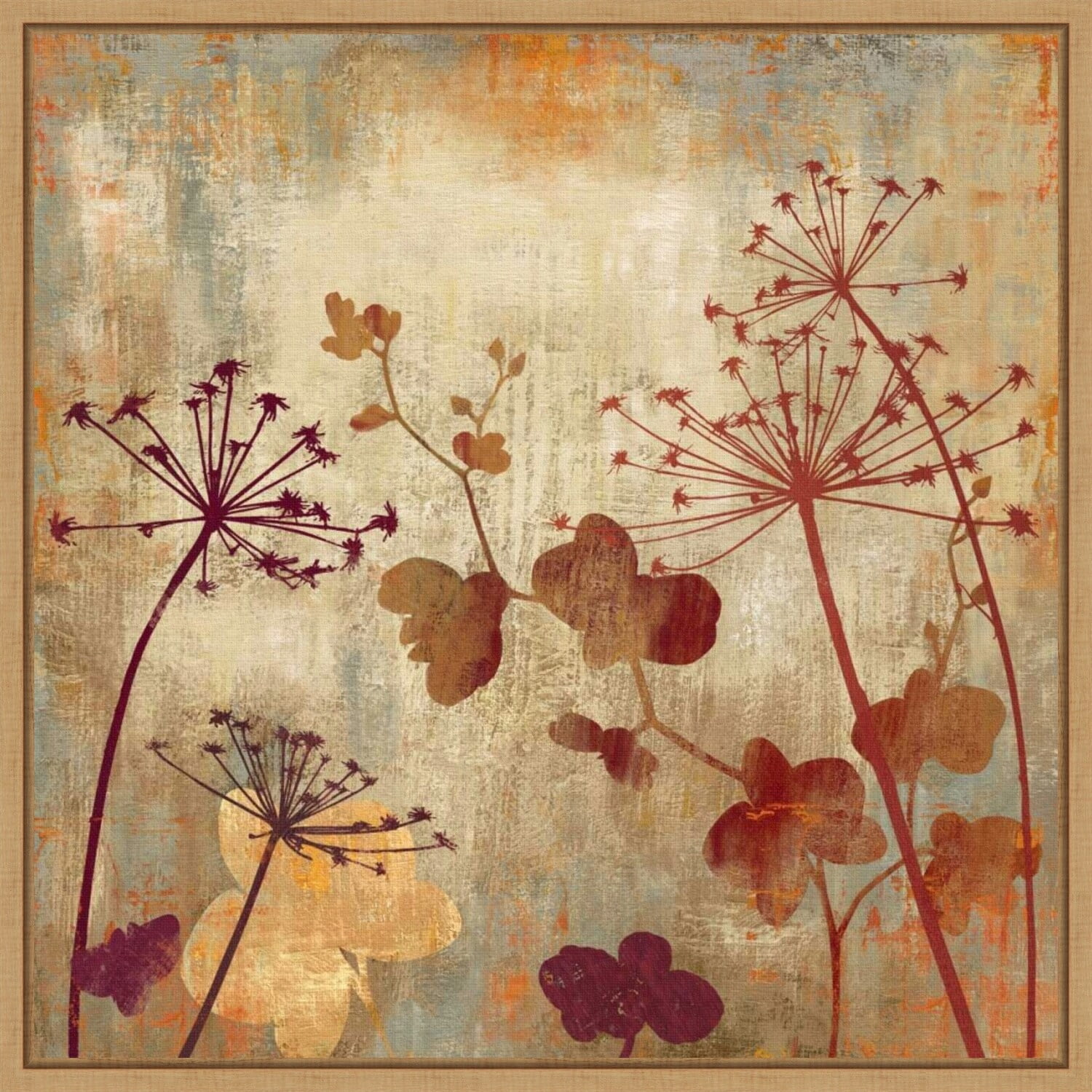 Wild Field I Autumn Botanic-Inspired Framed Canvas Art