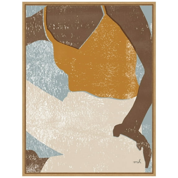 Amanti Art Casual III (Woman) Framed Canvas Wall Art Print