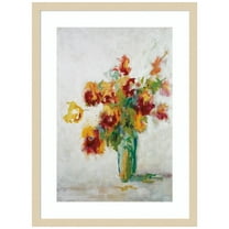 Amanti Art Cheery Flowers Wood Framed Wall Art Print
