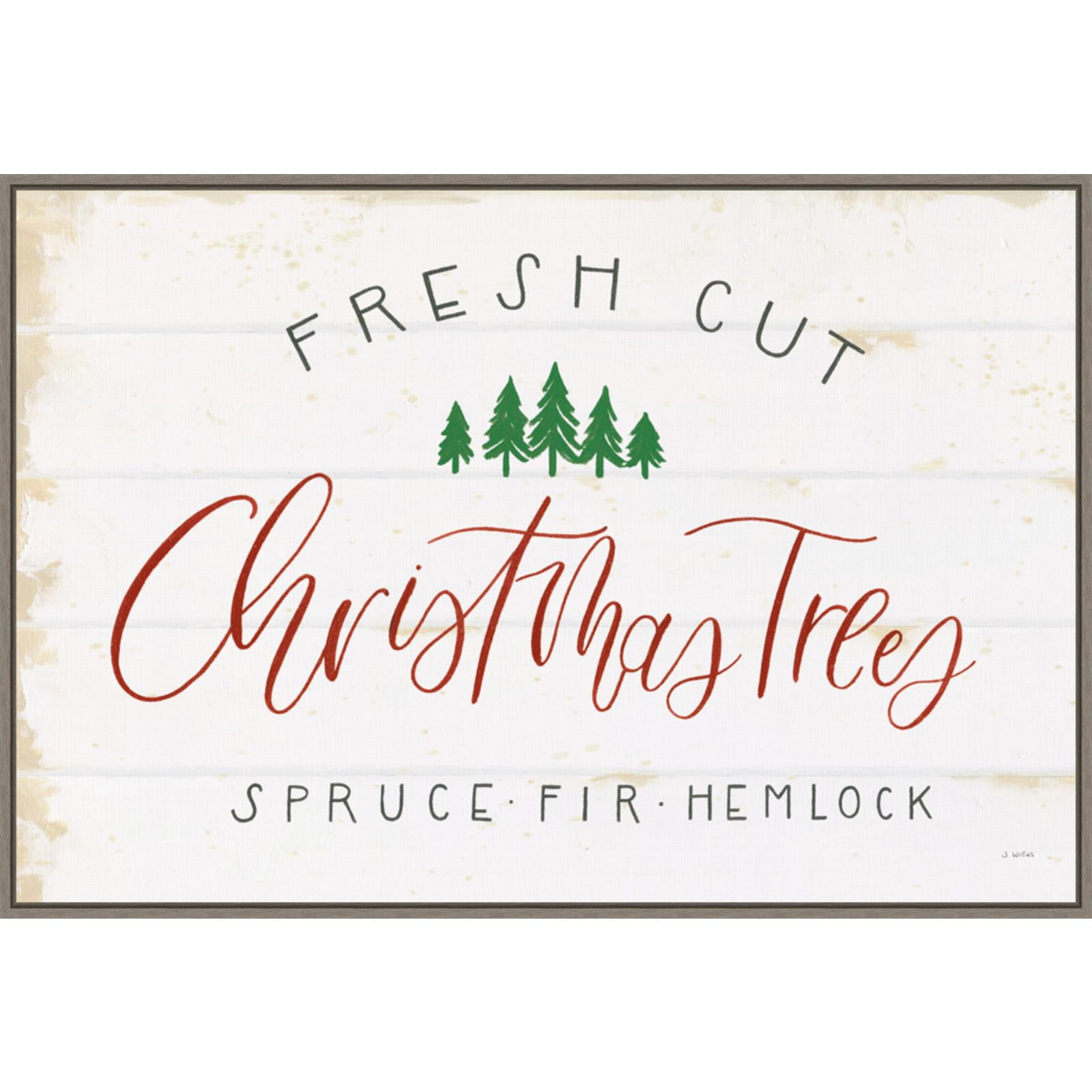 Large Framed Christmas Tree Farm Canvas Print