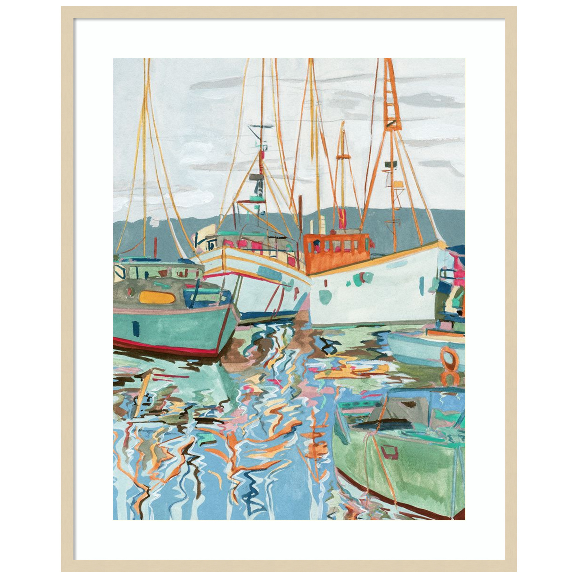 Amanti Art Close To Shore I Wood Framed Wall Art Print